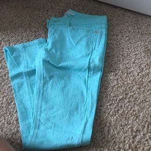 Teal jeans